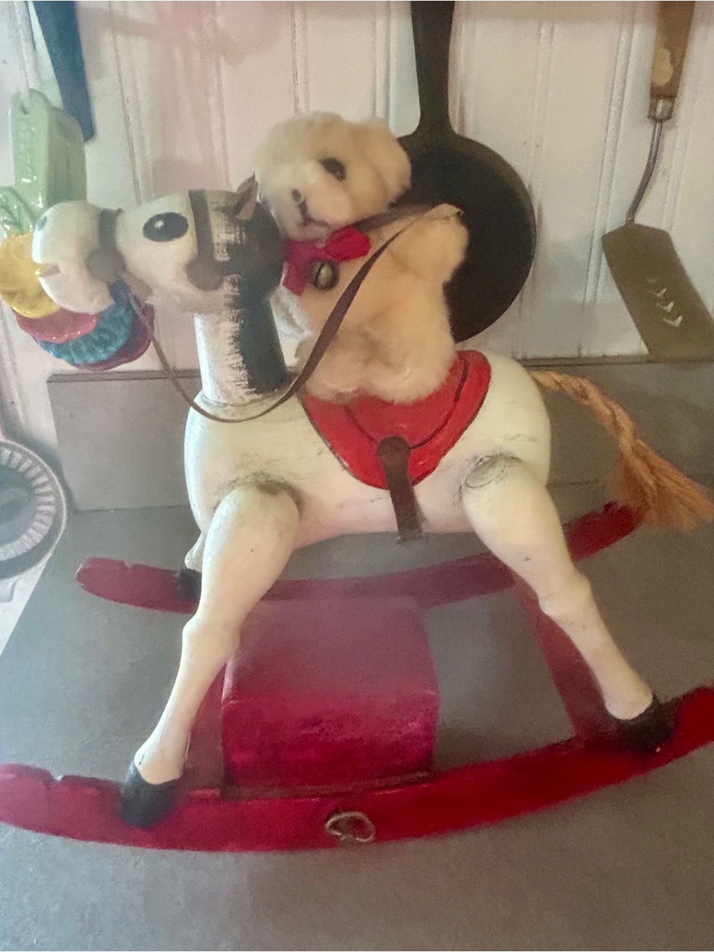 Enesco 1979 Wooden Musical Rocking Horse